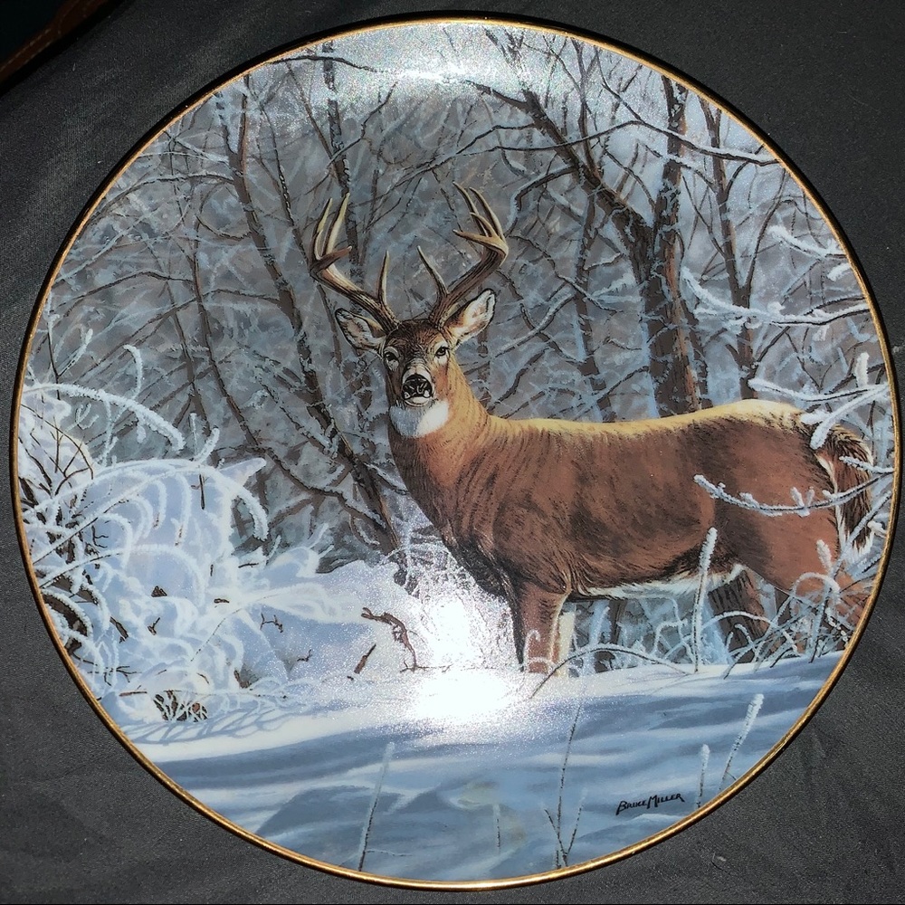 Bruce Miller Collector Plate "Winter Whitetail"